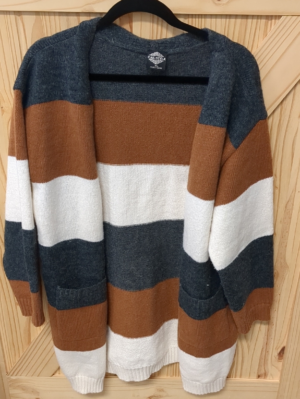 Cozy Striped Oversized Cardigan